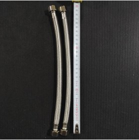 Resim DRL HIRDAVAT 2 Adet 30 Cm Klozet Çelik Örgülü Flex Bağlantı Hortumu Rekorlu 