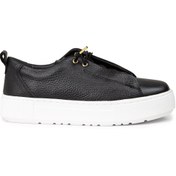 Resim Deery Kadın Siyah Hakiki Deri Sneaker Ayakkabı 