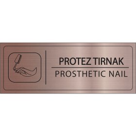 Resim Mayeka Protez Tırnak İsimlik Bronz Metal Kapı İsimliği Levhası Yönlendirme Tabelası 