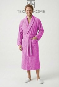 Resim %100 Pamuklu Unisex Bornoz Şalyaka Cepli Büyük Beden 3XL 4XL Erkek Kadın Bornoz 