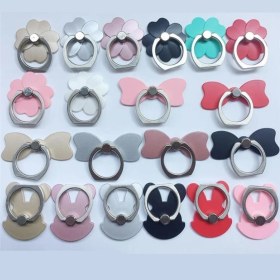 Resim GongtuShop Rastgele Stil 2019 Yeni Akrilik Karikatür Kalmak Sevimli Parmak Yüzük Flamingo Kedi Dondurma Cep Telefonu Zil Braketi IPhone Xs Için (Yurt Dışından) 