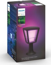 Resim Philips Hue Econic Ayaklı Dış Mekan Lambası Siyah 