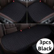 Resim Üç Paket (2 Ön Tabanlı + 1 Arka Uzun Yastık) Araba Koltuk Kılıfı Ön Keten Dokusu Nefes Alabilen Rahat Koltuk Koruyucu Saklama Çantası ile Araba Koltuk Yastığı, Küçük Elmas Kapitone Nakışlı Yastık Araba Kapağı Yastığı Tüm Araba Modelleri, Sedanlar, SUV'lar, Off-Road Araçları, Kamyonlar İçin Uygun 