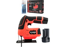 Resim Power Black 12V Çift Akülü Şarjlı Dekupaj Testere Makinesi 