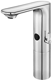 Resim ECA Compact Fotoselli Orta Boy Tip Lavabo Bataryası Elektrikli Çift Su Girişli 108108046 