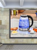 Resim AboutThePerfect 1.8 L cam su ısıtıcı, LED ışıklı, 1500W, otomatik kapanmalı, şık tasarım 