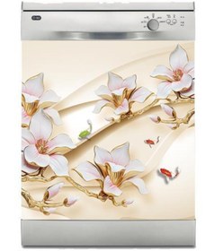 Resim Jasmin2020 Bulaşık Makinası Sticker Kaplama Etiketi 3d Balıklar Gül 