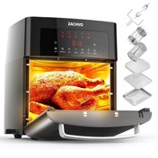 Resim ZACHVO XXL Airfryer 10 Programlı Sıcak Hava Fritözü 1700W, LCD Dokunmatik Ekranlı 15L 