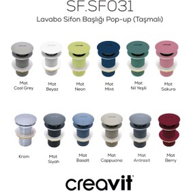 Resim Lavabo Sifon Başlığı Pop-up (Taşmalı) 