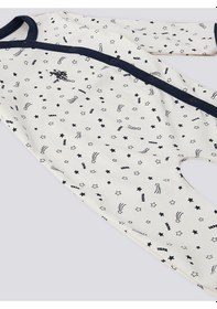 Resim U.S. Polo Assn. U.s. Polo Assn Yıldız Desen Çıtçıtlı Krem Bebek Tulum Krem 