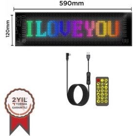 Resim RP1259 LED Matrix Panel 16X96CM Telefon Kontrollü Kayar LED Animasyon Aydınlatma 