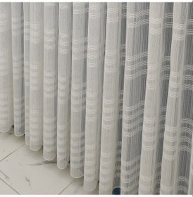 Resim Tül Perde Ağır Gramajlı Sıra Bantlı Sade Kullanışlı Tül Perde 1x2 Seyrek Pileli Tül Perde 