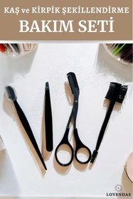 Resim Lovendas Kaş ve Kirpik Şekillendirme Bakım Seti - Paslanmaz Set 