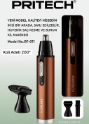 Resim Pritech Rf-011 Kulak Burun Kıl Alma Ense Tüy Burun Şarjlı Tıraş Makinesi 4989 