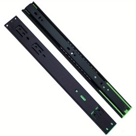 Resim 1 Çift Ağır Hizmet Tipi, Gürültüsüz Bilyalı Çekmece Kaydırakları - 35.56cm, 40.64cm, 45.72cm, 50.8cm Yan Montajlı, Dolaylı Uzatılmış Çelik Raylar Yeşil Vurgularla Dolap & Çekmece Yükseltmeleri İçin 