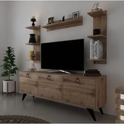 Resim Myniture Home & Living Icon Raflı Tv Ünitesi Q3028-3 Kulplu Dolaplı Modern Tv Sehpası 