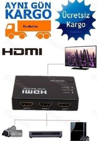 Resim Ir Alicili Hdmi Çoklayıcı 3 Port Switch 4678P Kumanda Çoklu Cihaz 