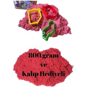 Resim Oyun Kalıbı Hediyeli Kurumayan Kinetik Kum 800 Gram Ve Kalıp Hediyeli Oyun Kumu Yapışmaz Kum Pembe 
