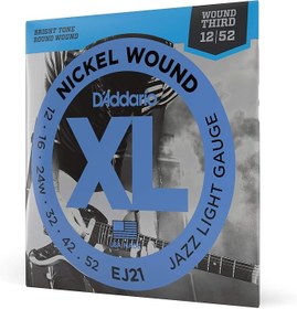 Resim DADDARIO EJ21 ELEKTRO GİTAR TEL SETİ, XL, NICKEL WOUND, JAZZ LIG 