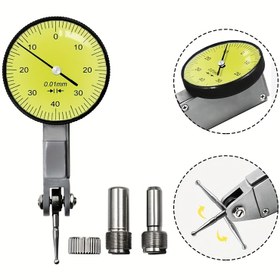 Resim Esnek Manyetik Tabanlı Hassas 0-0.8mm Kadran Test Göstergesi - Dayanıklı Çelik & Plastik, Kolay Okunur Sarı İğne, Mekanikçiler & Elektrikçiler İçin İdeal, Koruyucu Gönderim Kutusu Dahil 