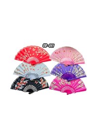 Resim Plastik Kumaş Yelpaze 12'li Karışık Ob-051 