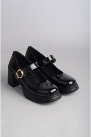 Resim SEÇ KUNDURA SEÇ 590 PLATFORM TOPUKLU KADIN AYAKKABI (Topuk:7,5 cm, Platform: 2 cm ) SİYAH 