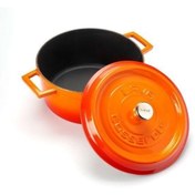 Resim Lava Trendy 24 cm Yuvarlak Turuncu Döküm Tencere 
