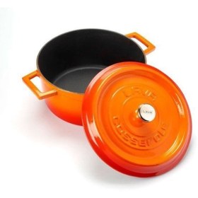Resim Lava Trendy 24 cm Yuvarlak Turuncu Döküm Tencere 
