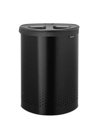 Resim Brabantıa Matt Black İki Bölmeli Çamaşır Sepeti 55lt Siyah 