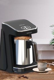 Resim GOLDMASTER Avantajlı Ikili Set 7 Litre Inox Xxl Airfryer Sıcak Hava Fritözü Çelik Cezveli Türk Kahve Makinesi 