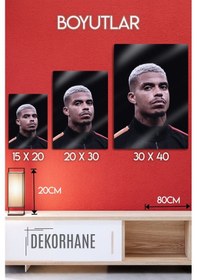 Resim Metal Baskı - Mario Lemina, Sarı Kırmızı, Lems Jr. Dekoratif Tablo 