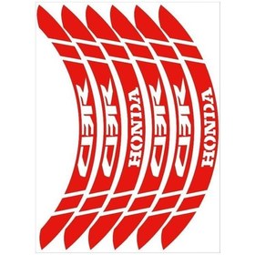 Resim Motosiklet Jant Şeridi Reflektör Kırmızı Geniş Cbr Uyumlu Sağ-sol/ön-arka-24 