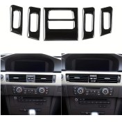 Resim Hightower Bmw E90 E92 E93 Ön Hava Çıkışı Kaplaması 5 Adet Abs Siyah İç Tasarım Yükseltme 