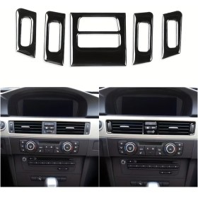 Resim Hightower Bmw E90 E92 E93 Ön Hava Çıkışı Kaplaması 5 Adet Abs Siyah İç Tasarım Yükseltme 