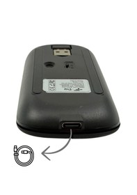 Resim Çift Modlu Kablosuz Bluetooth Mouse Şarj Edilebilir Sessiz Tıklam 