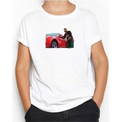 Resim GTA Car Thief Man Beyaz Çocuk Tişört Beyaz 