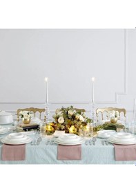 Resim Sufi 12 Kişilik Yemek Takımı 55 Parça Altın 
