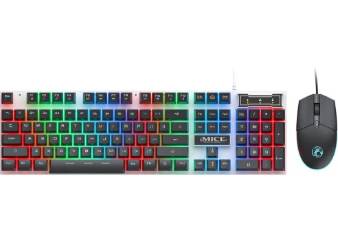 Sones İmıce An-300 Arapça Yüzen Tuş Takımları Gökkuşağı Arka Aydınlatmalı Kablolu Klavye Fare Seti