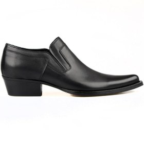 Resim FootCourt Erkek Siyah Deri Kovboy Ayakkabısı 