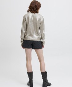 Resim Kadin Metalik Görünümlü Kazak - Silvia - 12285405 Silver 