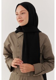 Resim Mirsoy Scarf Jazz Şal - Siyah Siyah 