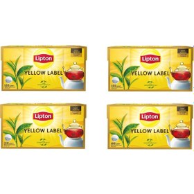 Resim Lipton Yellow Label Demlik Poşet Siyah Çay 100'lü Paket X 4 Adet 