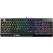 Resim MSI Vigor GK30 Usb Kablolu RGB Aydınlatmalı Türkçe Q Klavye Siyah 