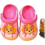 Resim Yaz Yeni Çocuk Crocs Plaj Ayakkabısı Terlik Karikatür Pembe 