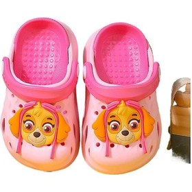 Resim Yaz Yeni Çocuk Crocs Plaj Ayakkabısı Terlik Karikatür Pembe 