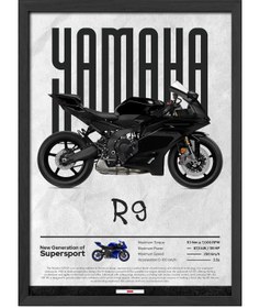 Resim Yamaha R9 - Çerçeveli / Siyah / 21x30 