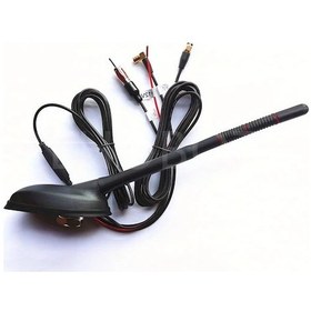 Resim Xuweiwei Siyah Araba Radyo Anteni Gps Dab Fm Sinyal Kazanç Amplifikasyonu Pil Gerekmez 