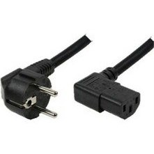 Resim NHR5166 Power Kablosu 3 m L Uç 90 Derece C13 IEC-C13 Güç Kablosu 3X0.75 