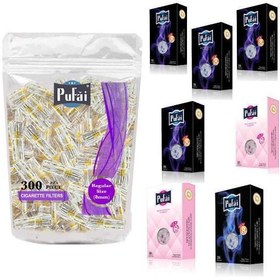 Resim Pufai Sigara Filtresi Normal Boy 8 mm Tar Katran Süzen Ağızlık 490 Adet 1 Paket 7 Kutu 