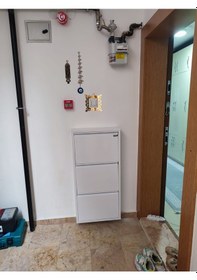 Resim Kaser Marka 3 Lü Dikey Metal Ayakkabılık Beyaz 